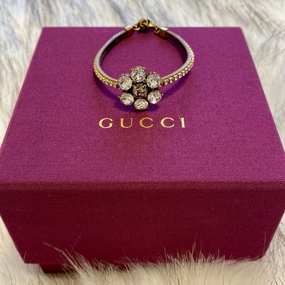 Gucci crystal double G bracelet gold - Picture 8 of 8